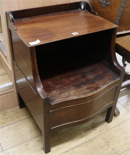 A George III mahogany commode W.55cm